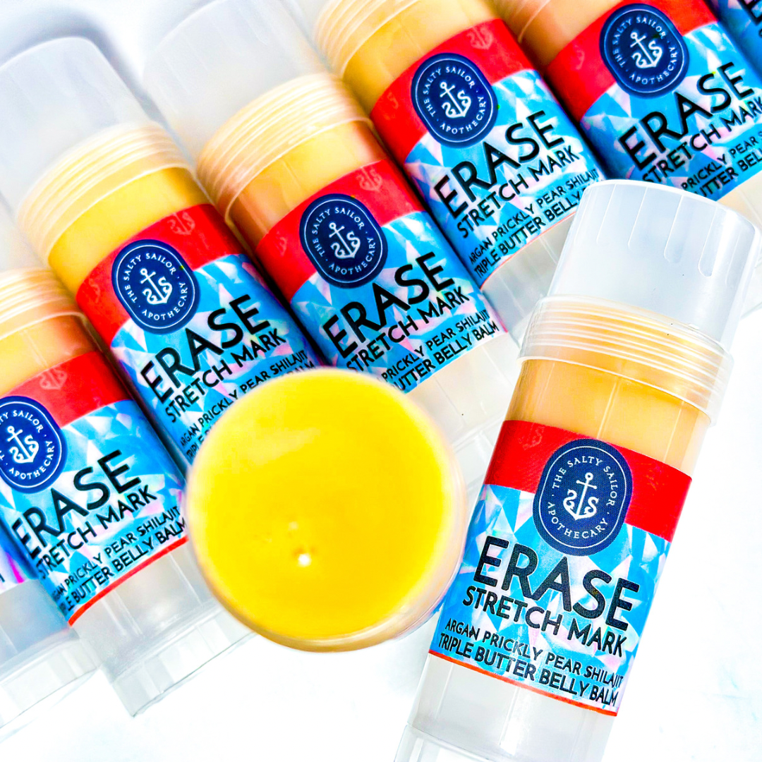 Erase • Stretch Mark •Argan•Prickly Pear•Shilajit•Infused Triple Butter Belly Balm