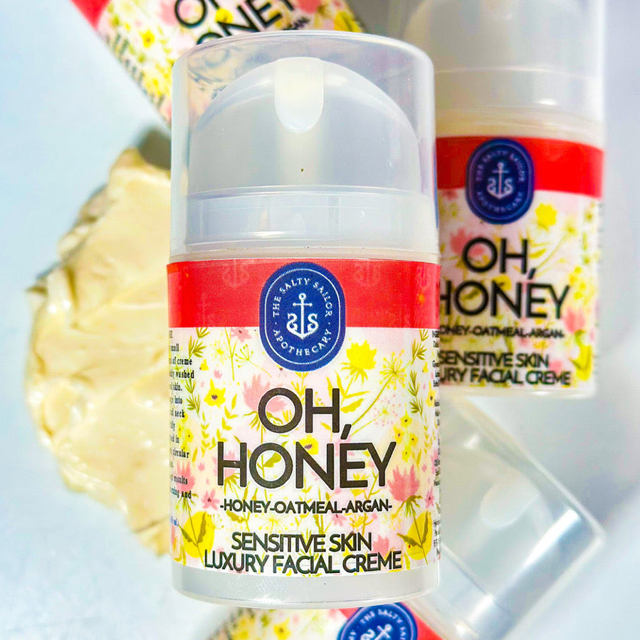 Oh, Honey •Honey•Oatmeal•Argan• Sensitive Skin Luxury Facial Creme