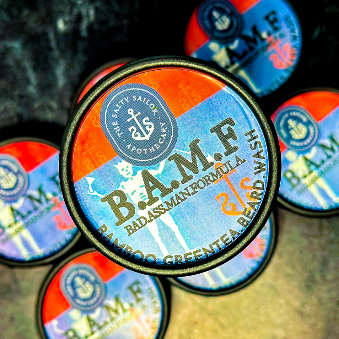 B.A.M.F. •Bad.Ass.Man.Formula.• Bamboo & Green Tea Infused Beard Wash