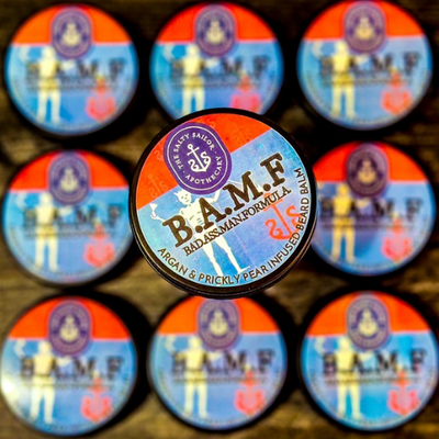 B.A.M.F. • Bad.Ass.Man.Formula. • Argan & Prickly Pear Beard Balm