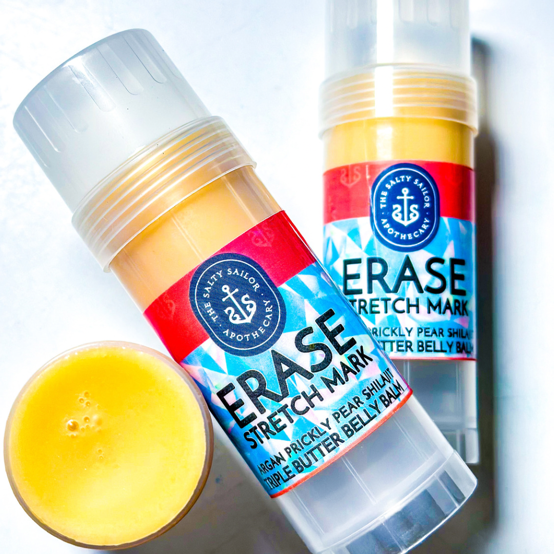 Erase • Stretch Mark •Argan•Prickly Pear•Shilajit•Infused Triple Butter Belly Balm