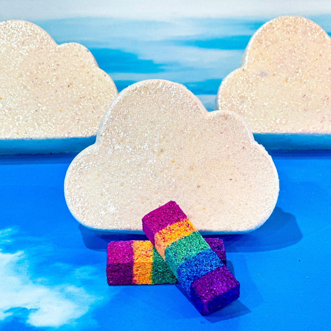 Over The Rainbow • Sparkling Rainbow Cloud BathBombs