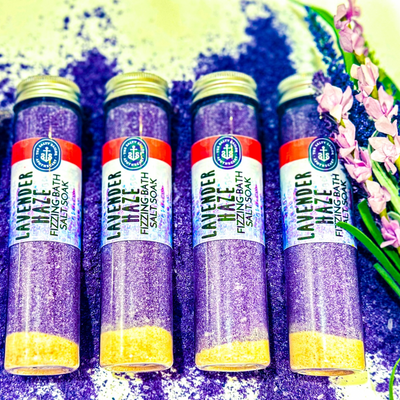 Lavender Haze • Fizzing Bath Salt Soaks