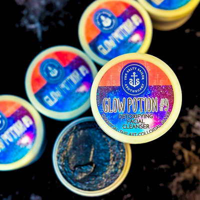 Glow Potion #9 •Charcoal•Shilajit•Colloidal Silver• Detoxifying Facial Cleanser