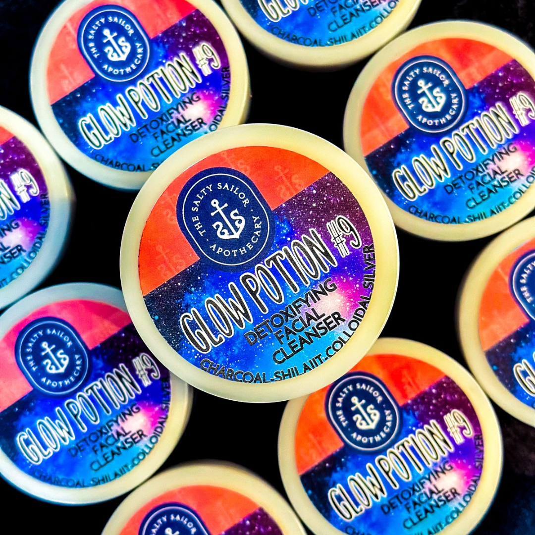 Glow Potion #9 •Charcoal•Shilajit•Colloidal Silver• Detoxifying Facial Cleanser