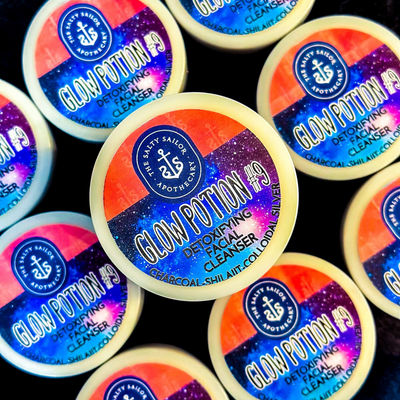 Glow Potion #9 •Charcoal•Shilajit•Colloidal Silver• Detoxifying Facial Cleanser